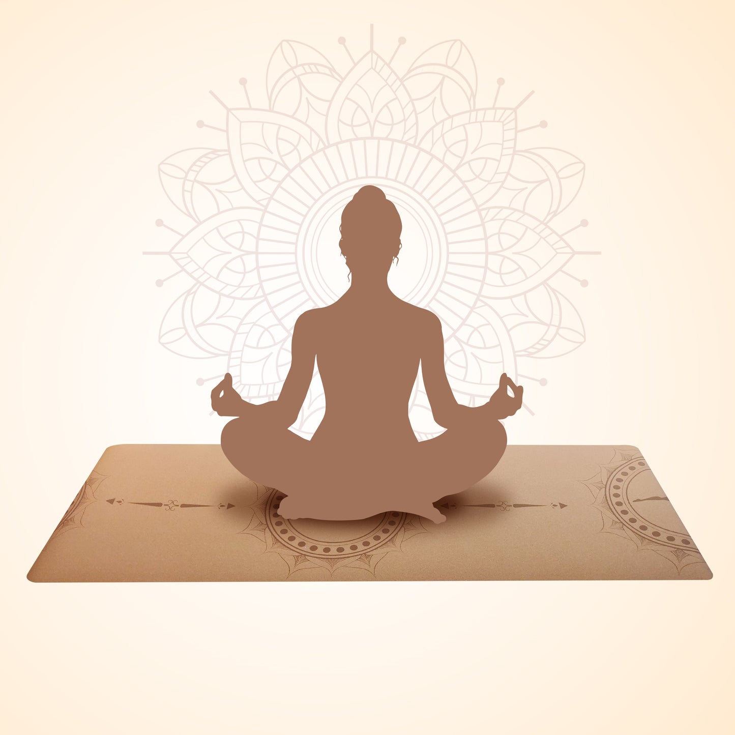 Premium Non Toxic Cork Yoga Mat with Storage Bag & Strap - 4MM Thick Large Size | Eco-Friendly, Non-Slip, & Sweat Resistant