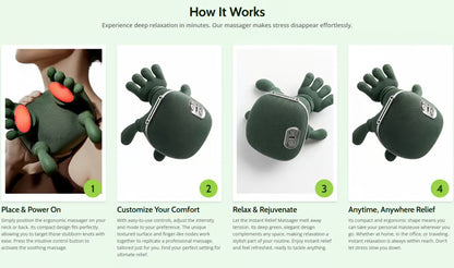 3D Shiatsu Neck & Shoulder Massager with Soothing Heat - Deep Tissue Kneading for Back & Neck Pain Relief